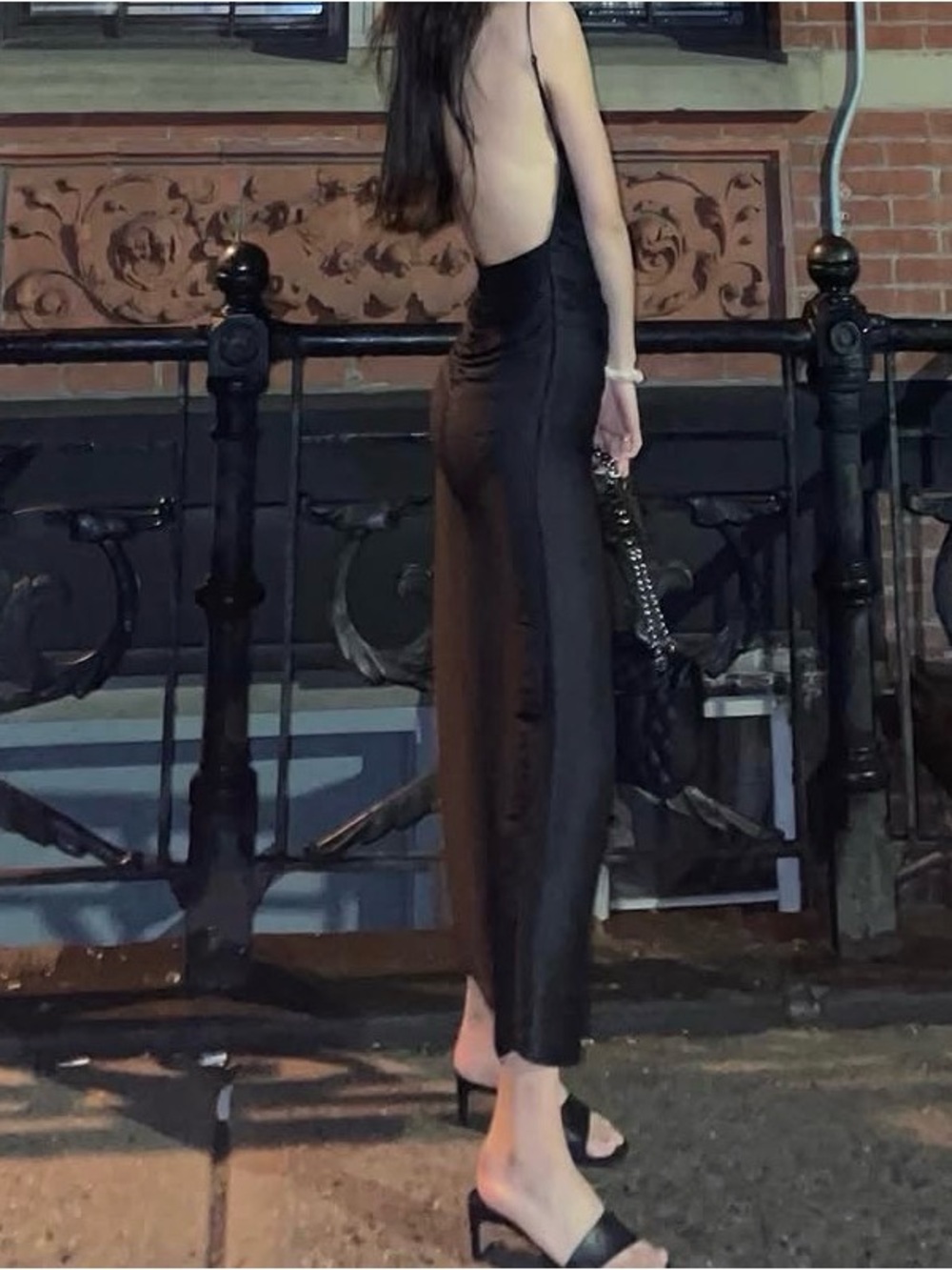 Zara Backless satin dress size xs